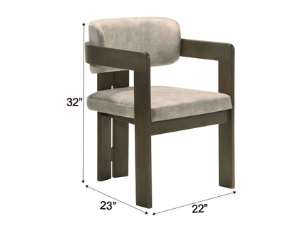 Destin - Polished Microfiber Side Chair (Set of 2) - Light Gray