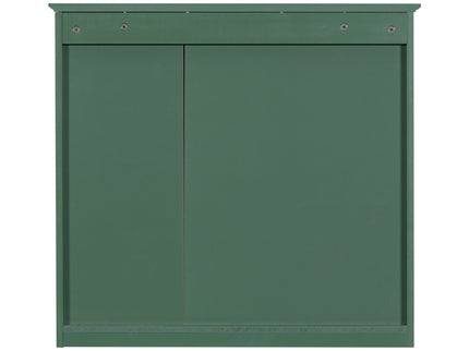 Bathroom Vanity With Top Sink, 2 Doors And 3 Drawers, Freestanding Set With Mirror Cabinet