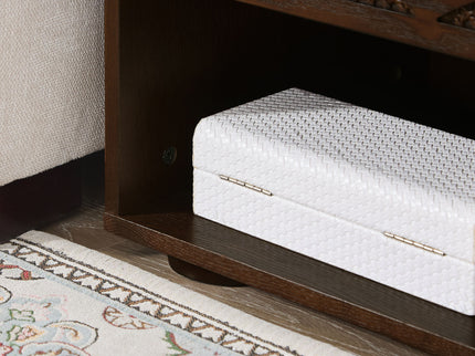 Nightstand With USB Ports & Outlet Hole, End Table With Drawer