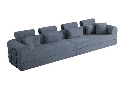 Modern L-Shape Modular Sectional Sofa, Compressed Design