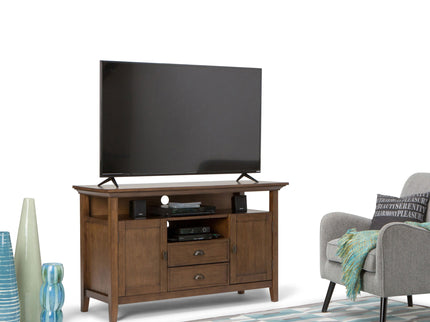 Redmond - Tall TV Media Stand - Rustic Natural Aged Brown