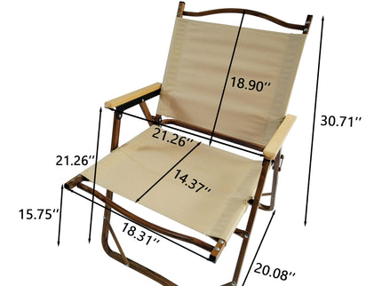 5 Pieces Dining Set, Multi-Function Foldable And Portable, 1 Dining Table & 4 Folding Chairs, Indoor And Outdoor Universal - Natural