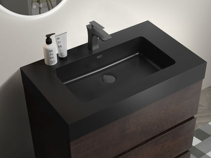 Alice - Bathroom Vanity With Large Storage Freestanding Bathroom Vanity, Sink For Modern Bathroom, One-Piece Sink Basin Without Drain And Faucet