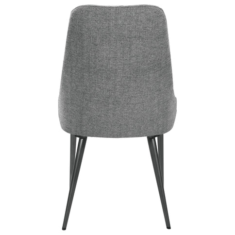 Side Chairs Upholstered With Tapered Legs (Set of 2) - Gray