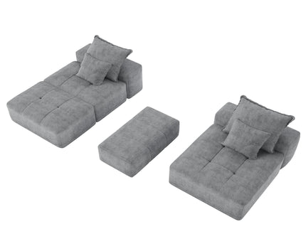 Modern Oversized Diy Combination Modular Sectional Sofa With Pillows