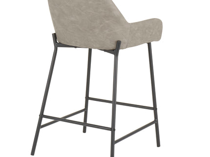 Daniella - Industrial Fixed Height Counter Stool (Set of 2)