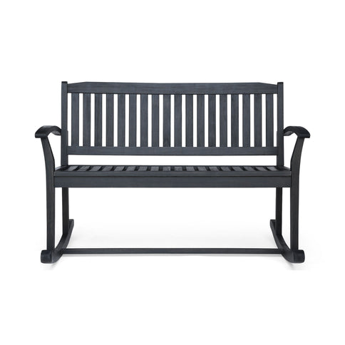 Baxter - Rocking Loveseat - Dark Gray
