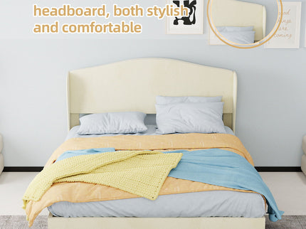 Upholstered Bed, Tufted Headboard, Comfortable Sleep