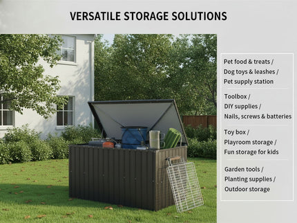 Out Door Metal Storage Box Store Medium - Black