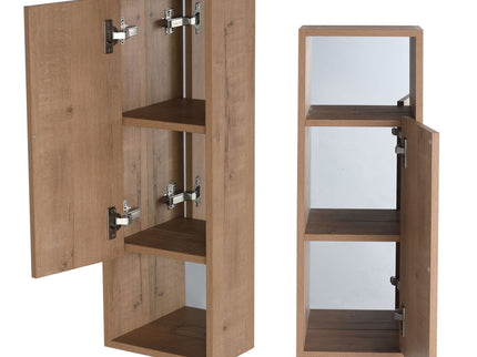 10" Wall Mounted Storage Cabinet, Bathroom Cabinet With Soft Close Door - Imitative Oak