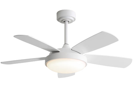 42" Ceiling Fan With 22W LED Light And Remote Control Blades Reversible DC Motor - White