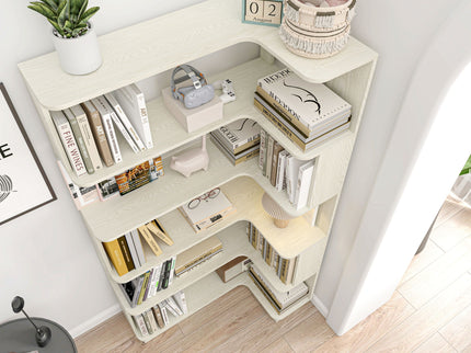 L-Shaped Corner Bookshelf