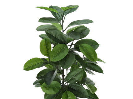 52" Tall, Artificial Plant, Rubber Tree, Indoor, Faux, Fake, Floor, Greenery, Potted, Real Touch, Decorative - Green / Black