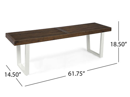 Intrinsic - Outdoor Dining Bench With Slat Top