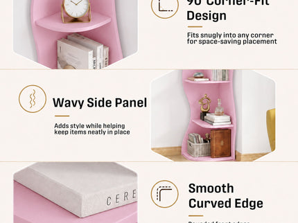 5 Tier S - Shaped Corner Shelf For Living Room