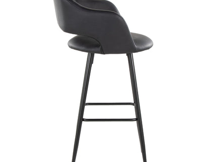Margarite - Contemporary Fixed Height BarStool With Square Footrest (Set of 2)