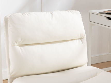 Bizerte - Adjustable Swivel Criss-Cross Chair, Wide Seat / Office Chair / Vanity Chair - White