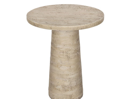 Round Side Table With Pedestal Base