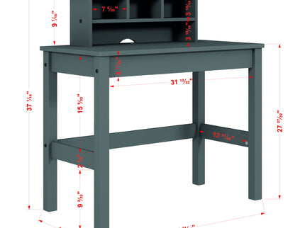 Logan - Writing Desk - Gray