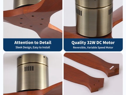 Low Profile Flush Mount Ceiling Fan Without Light