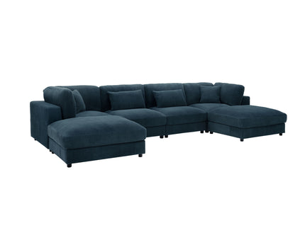 Upholstered Modular Sectional & Custom Configuration And Toss Pillows
