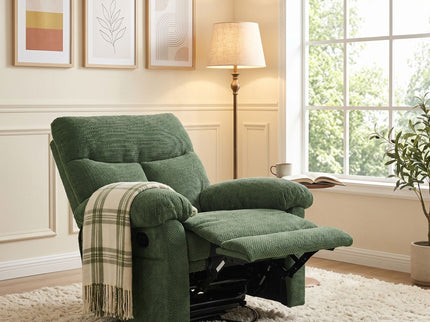Swivel Rocker Recliner Chair With Manual Recline For Living Room