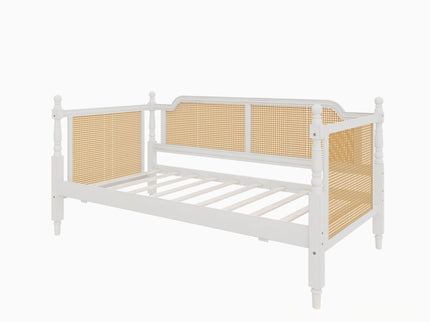 Traditional Style Rattan Daybed, No Box Spring Needed