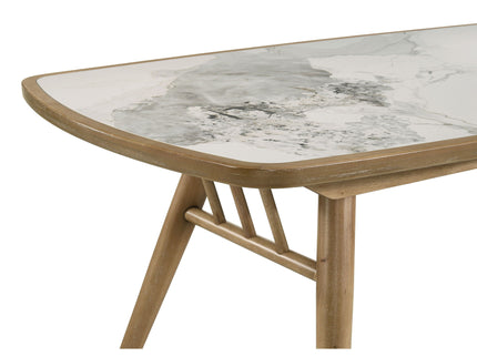 Teleli - 7 Piece Dining Set - Natural / Gray