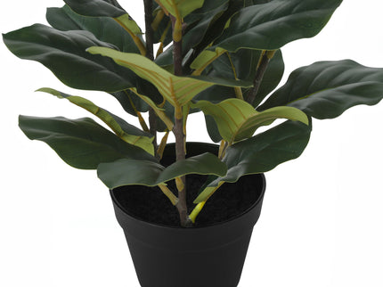 32" Tall, Artificial Plant, Fiddle Tree, Indoor, Faux, Fake, Floor, Greenery, Potted, Real Touch, Decorative - Green / Black