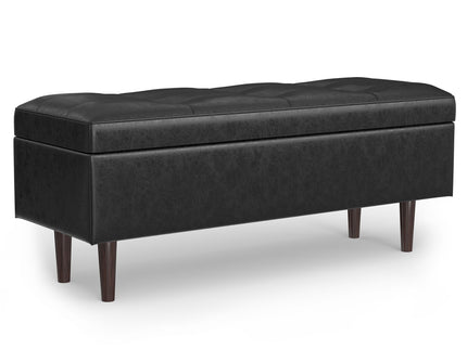Shay - Large Square Coffee Table Storage Ottoman Mid-Century Style