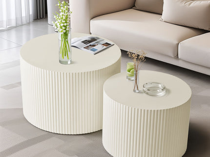 Wave Stripe Nesting Coffee Table (Set of 2)