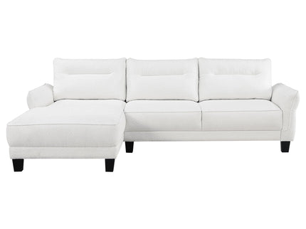 Granholm - Upholstered Curved Arm Sectional Sofa - White