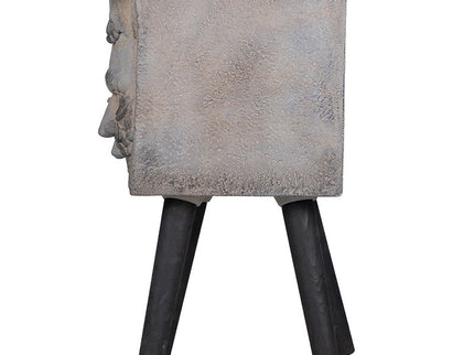 Greek God Statue Planter With Legs - Gray