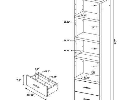 Barnaby - 4 Piece Rectangular Entertainment Center - Cappuccino