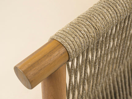 Modern Outdoor Woven Lounge Chair With Solid Frame And Cushions