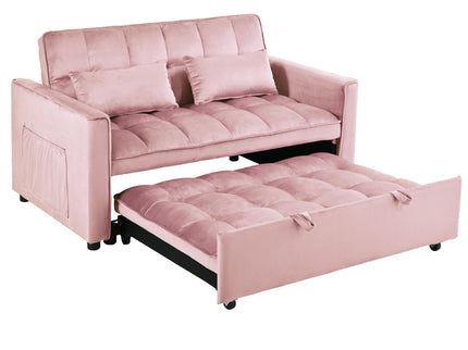 3 In 1 Pull Out Couch Convertible Sofa Bed With Reclining Backrest
