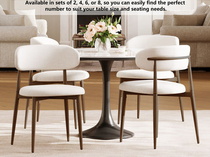 Upholstered Dining Chairs For Dining Room (Set of 2) - Beige