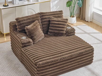 Oversized Chaise Lounge Chair Indoor With Pillows For Living Room