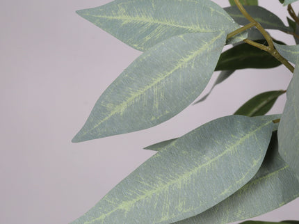 5Ft Realistic Artificial Eucalyptus Tree In Pot With Lush Leaves For Home Office Decor - Green Leaves