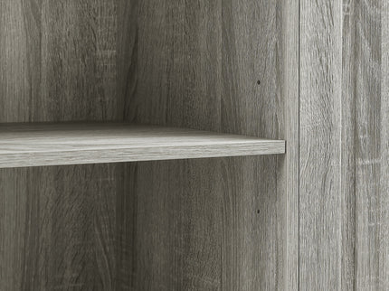Modern Tall Storage Cabinet With Adjustable Shelves, Flip-Out Basket & Enclosed Doors