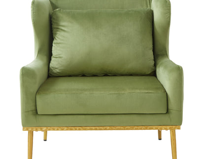 Elegant Curved Armrest Accent Armchair
