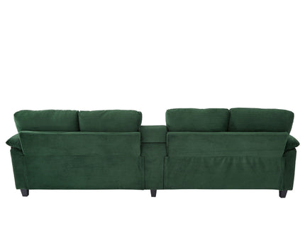 Modern U-Shaped Sectional Sofa With Storage Ottomans