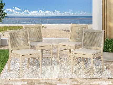 Cordoba - Dining Chair (Set of 2) Comfortable Armless Chairs - Beige