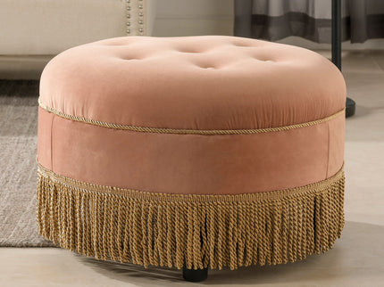 Yolanda - Round Upholstered Accent Ottoman