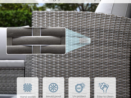 Modern Patio Set With Table And Cushions