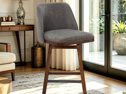 360° Swivel Bar Stool, Counter Height Kitchen Island Chair