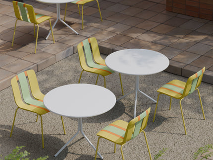 Modern Striped Blocking Single Chairs, Waterproof And Fade Resistant (Set of 4)