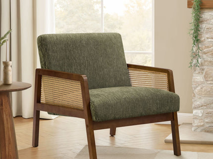 Accent Chair, Upholstered Seating For Living Room Or Bedroom - Green