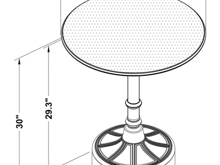 Round Dining Table & Pedestal Base - Brown