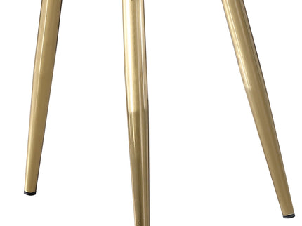 Modern Dining Chairs (Set of 2) With Gold Metal Legs - Beige
